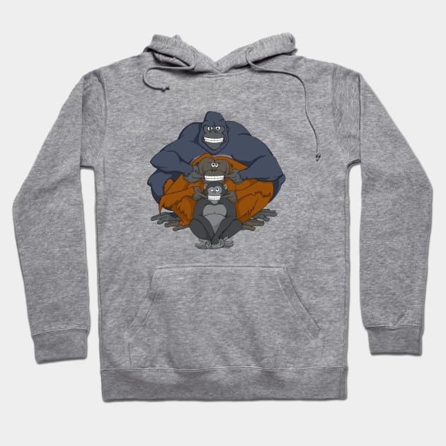 Great Grinning Apes Hoodie by MajorWhoa